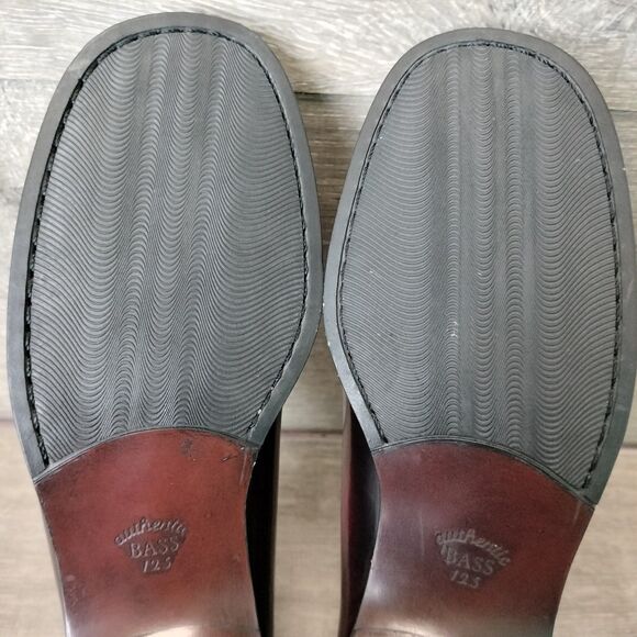 GH Bass Weejun Shoes Women 8.5 Brown Leather Winny Slip On Kiltie Tassled Loafer - Picture 10 of 12